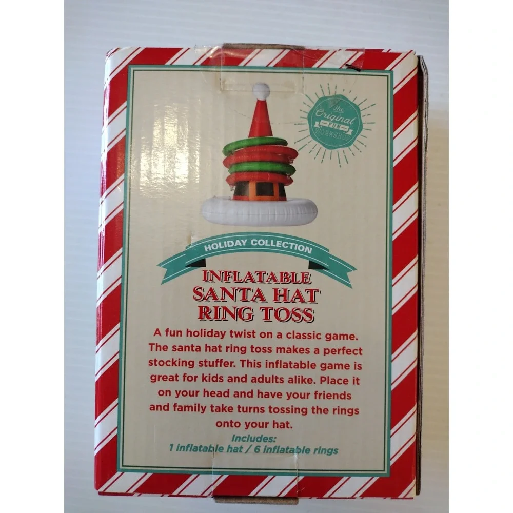 Inflatable Santa Hat Ring Toss Game Christmas‎ Fun Silly All Ages 2+ Players